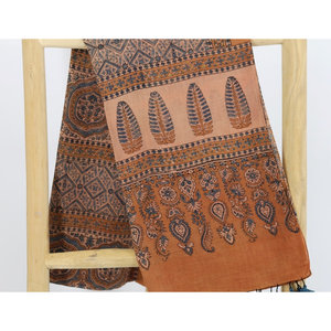 ผ้าคลุมไหล่ลายอัจราค์วาดด้วยมือ ผ้าฝ้ายพรีเมียมพร้อมลวดลายอินเดียดั้งเดิมที่ประณีต - Product Image 1