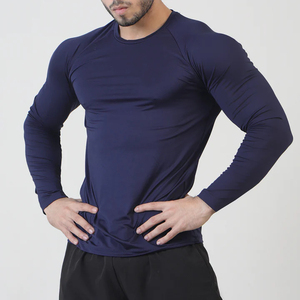 Best Quality Plus Size <b>Compression</b> Fit Sportswear <b>Shirts</b> with Long Sleeves Custom Logo Design Printing Packing Made Polyester - Product Image 4