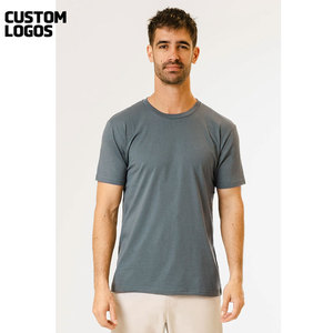 Camiseta de algodón de bambú ultra suave para hombre, Camiseta básica informal de manga corta con enfriamiento ligero de ajuste clásico - Product Image 1