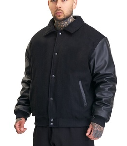 OEM personalizado invierno lana Chenille Letterman chaqueta para hombres Vintage Varsity estilo High Street lienzo - Product Image 1