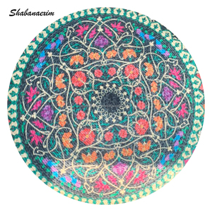 ผ้าฝ้ายสีฟ้าพิมพ์ลายโพลีเอสเตอร์ Placemats ห้องครัวทนความร้อนห้องครัวชา/กาแฟสําหรับห้องนั่งเล่น - Product Image 3