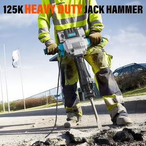 Martillo Demoledor Eléctrico de Alta Resistencia de 2100W y 50 Libras, 17 Amperios, con Cable, Hexágono de 1-3/16 Pulgadas, para Demoler Pavimento de Concreto - Product Image 4