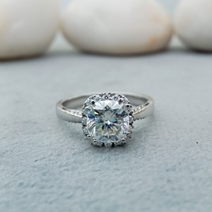 Women's Luxury 14K/18K Gold Hip Hop Ring with VVS Natural Diamond Classic Style for Wedding & Anniversary Parties - Product Image 1