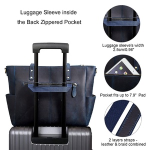 Nouveautés femmes 100% sac fourre-tout en cuir véritable avec logo imprimé personnalisé en cuir de vachette femmes dame sacs à bandoulière - Product Image 4