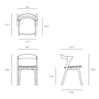 Chaise de salle à manger en bois massif avec revêtement en polyester, design moderne en chêne, avec coussin pour le siège et le dossier, pour salon, salle à manger, hôtel