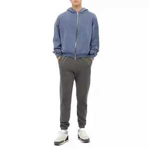 Sudadera con capucha bordada para hombre de algodón 100% de alta calidad 500 Gsm grueso pesado francés Terry personalizado de gran tamaño polar gota invierno - Product Image 2