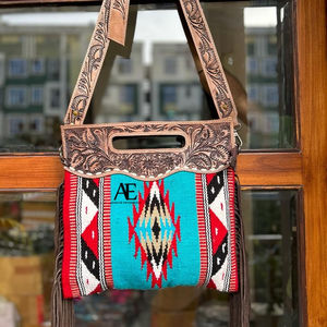 Nuevo bolso de mano con flecos Jacquard multicolor Sling bohemio azteca tela diseñador bolso elegante superventas para mujer - Product Image 1