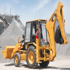 Alta calidad utilizada para excavadora de ruedas Caterpillar 420F excavadora de segunda mano 4*4 retroexcavadora con motor central - Product Image 1