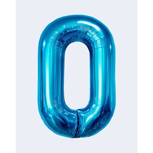Palloncini Numero Party Love Blu N0 45cm Confezione da 12 Pezzi - Product Image 1