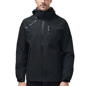 OEM/ODM logotipo personalizado hombres a prueba de viento impermeable ligero chaqueta de lluvia temporada de invierno cierre de cremallera traje de Montañismo bolsillo - Product Image 1