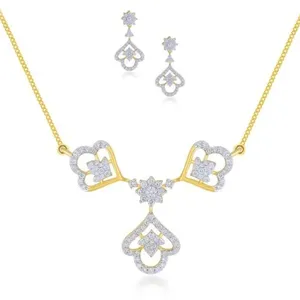 Conjunto de Collar con Colgante de Diamante Cultivado en Laboratorio con Certificado IGI de Excelente Calidad para Mujer, Regalo para Fiestas y Bodas - Product Image 1