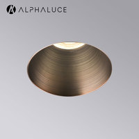 Spot encastré LED sans cadre en aluminium couleur bronze antique, réglable, pour ampoules GU10 MR16, pour salon et maison