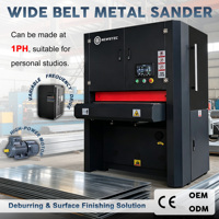 Popular en EE. UU. Lijadora de desbarbado de metal plano de banda única de 1 fase y 220 V para desbarbado de piezas cortadas con láser de acero inoxidable y acero al carbono