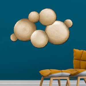 Elegant Gold Circle Metal Wall <b>Art</b> For Modern Home Styling And Luxurious Living Room Interior Decoration - Product Image 1