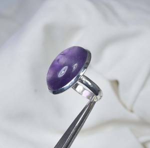 92.5 Silver Rose Gold Plated Bezel Setting Oval Amethyst Stone Fancy <b>Rings</b> for Men's Gift - Product Image 3