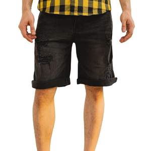 Léger respirant coupe ample Baggy taille haute Cargo poches hommes classique coton été décontracté élégant tous les jours Denim Shorts - Product Image 5