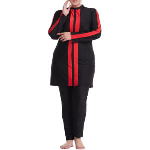 Maillot de bain hijab modeste à manches longues personnalisé pour les femmes islamiques grande taille maillot de bain de plage à couverture complète filles maillot de bain pour femmes - Product Image 3