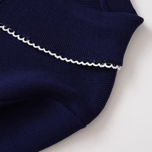 Women's Winter Knitted Cotton V-neck <b>Long</b> Sleeve Custom Logo Front Sweater - Product Image 6