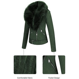 Long manteau en cuir pour femmes en PU personnalisé et chaud vestes en fourrure pour femmes veste en fourrure de haute qualité - Product Image 3