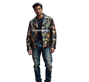 Chaquetas de Camuflaje Personalizadas Hechas por Artistas, Chaquetas de Cuero con Camuflaje Edición Artista, Chaquetas de Arte en Cuero con Camuflaje Personalizadas - Product Image 1
