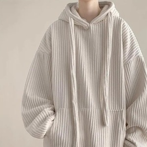 เสื้อสเวตเตอร์ขนแกะมีฮู้ดสำหรับผู้ชายและผู้หญิงเสื้อคู่แบบธรรมดาสไตล์เรโทร100% ฤดูใบไม้ร่วงฤดูหนาวแฟชั่นสไตล์เกาหลี - Product Image 6