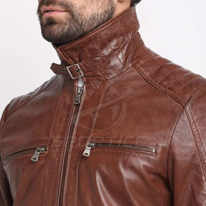 Latest Style Winter <b>Cow</b> Skin Leather Jacket for Men Waterproof & Eco-Friendly Front Logo Wholesale Best Selling - Product Image 5