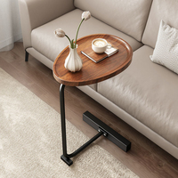 Meubles de salon et de chambre à coucher en bois de noyer de luxe, table d'appoint moderne pour petit canapé