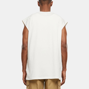 Camiseta estampada con logotipo personalizado para hombre, camiseta sin mangas de gimnasio extragrande de algodón 100%, camiseta sin mangas de entrenamiento - Product Image 6