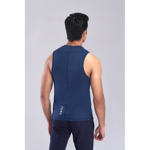 PowerRise Bleu Marine Gym Débardeurs Actifs - Product Image 1