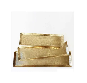 ถาดเสิร์ฟอาหารทองเหลืองถาดเสิร์ฟผลไม้อาหารเช้าถาดเสิร์ฟอาหาร - Product Image 1