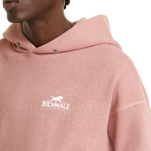 เสื้อฮู้ดโอเวอร์ไซส์แบบกำหนดเองสำหรับผู้ชายสไตล์สวมหัวผ้าฝ้ายเฮฟวี่เวทมีฮู้ดสำหรับผู้ชาย - Product Image 2