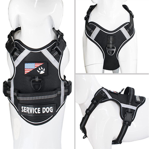 Harness Hewan Peliharaan Poliester Reflektif yang Dapat Disesuaikan, Empuk, Anti Tarik dengan 2 Pegangan Kontrol Mudah dan 2 Klip Tali, Grosir - Product Image 6