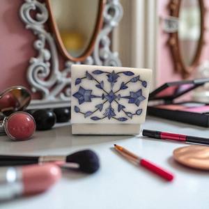 กล่องเก็บเครื่องประดับมุกแท้ทำมือ ดีไซน์หรูหราทันสมัย พร้อมลวดลายดอกไม้สลักอย่างประณีต รูปทรงสี่เหลี่ยม สำหรับตกแต่ง - Product Image 2