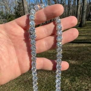 9.00MM Round Cut Diamond Tennis Chain For <b>Men</b> - Product Image 1