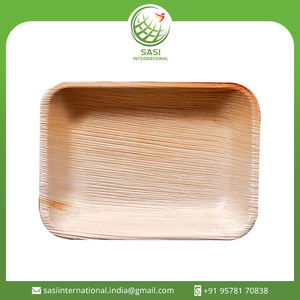 100% platos rectangulares desechables de hoja de palma biodegradables naturales en diferentes tamaños y formas para bodas - Product Image 2