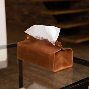 Boîte à mouchoirs en cuir haut de gamme ALW avec logo personnalisé Couverture en cuir haut de gamme et élégante Caractéristique suspendue Fabricant OEM ODM - Product Image 4