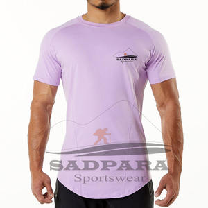 Polyester Spandex Short Sleeve Lightweight Breathable Mesh <b>Muscle</b> Bodybuilding Quick Dry Gym Fitness Action Men's <b>T</b>-<b>shirts</b> - Product Image 2