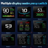 Auto Electronics OBD2 Meter Medidor digital P10 Pantalla de velocidad Multifunción Car Head up HUD Displays