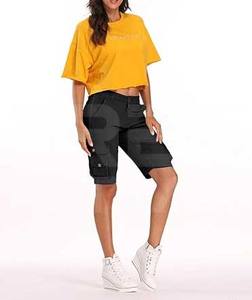 กางเกงลำลองดีไซน์เนอร์สำหรับผู้หญิงชุดสตรีทแวร์กางเกงขาสั้นคาร์โก้เอวสูงระบายอากาศได้ดี - Product Image 5