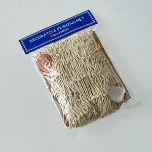 ของตกแต่งบ้านสไตล์เมดิเตอร์เรเนียนธีมชายหาด ทำจากเปลือกหอยและตาข่ายดักปลา ปราศจากสารเคมีอันตราย - Product Image 3