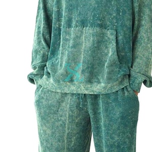 Ensemble de survêtement en coton pour homme, sweat-shirt à capuche et pantalon de jogging, logo personnalisé, look urbain, survêtement de jogging pour homme, survêtement personnalisé, style streetwear - Product Image 4