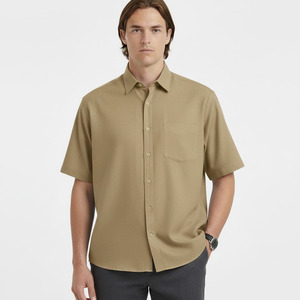 Chemise habillée en bambou pour homme, coupe décontractée, manches courtes, écologique, formelle, personnalisée - Product Image 4