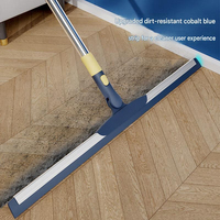 Balai magique en acier inoxydable MOP31 et raclette à vitres, logo personnalisable, grattoir à sol en silicone, outil de nettoyage des fenêtres