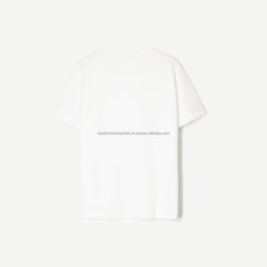 Camisetas de manga corta con cuello redondo de algodón 100% personalizadas para hombre, ropa de calle de 260g, camiseta teñida lisa con estampado Digital - Product Image 6