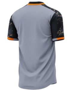 Conjunto de Fútbol Personalizado en Gris y Naranja con Pantalones Cortos, Uniforme de Fútbol Transpirable de Poliéster para Entrenamiento, Partido y Deportes de Equipo - Product Image 3