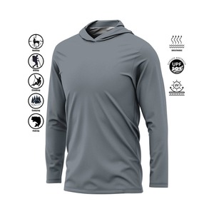 Personalizado bajo MOQ sublimación Impresión de secado rápido poliéster rendimiento pesca Sudadera con capucha UPF 50 camisa de pesca con capucha - Product Image 4