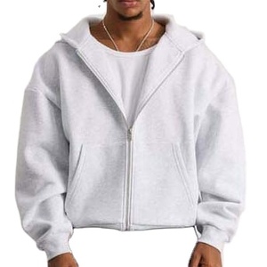 Sweat à capuche de luxe 100% coton de haute qualité pour hommes Designer Streetwear avec imprimé graphique zippé pour l'hiver - Product Image 2