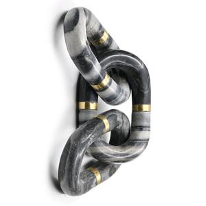 Precio razonable, calidad superior, lujo, Color negro, decoración del hogar, uso de cadena de mármol con incrustaciones de latón, trabajo hecho en La India - Product Image 5