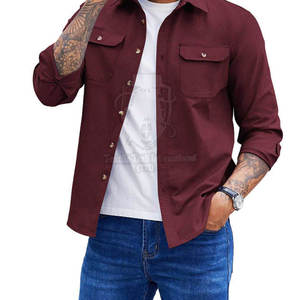 Fournisseur professionnel de jeans sur mesure, chemises en jean pour hommes sur mesure OEM / Nouvelles chemises en jean à manches longues lavées à la mode pour hommes - Product Image 2