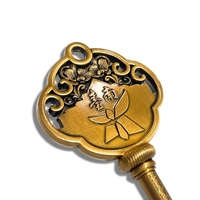 Conception personnalisée en alliage de zinc métal antique artisanat pour souvenir clé d'or